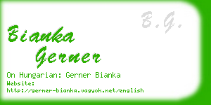 bianka gerner business card